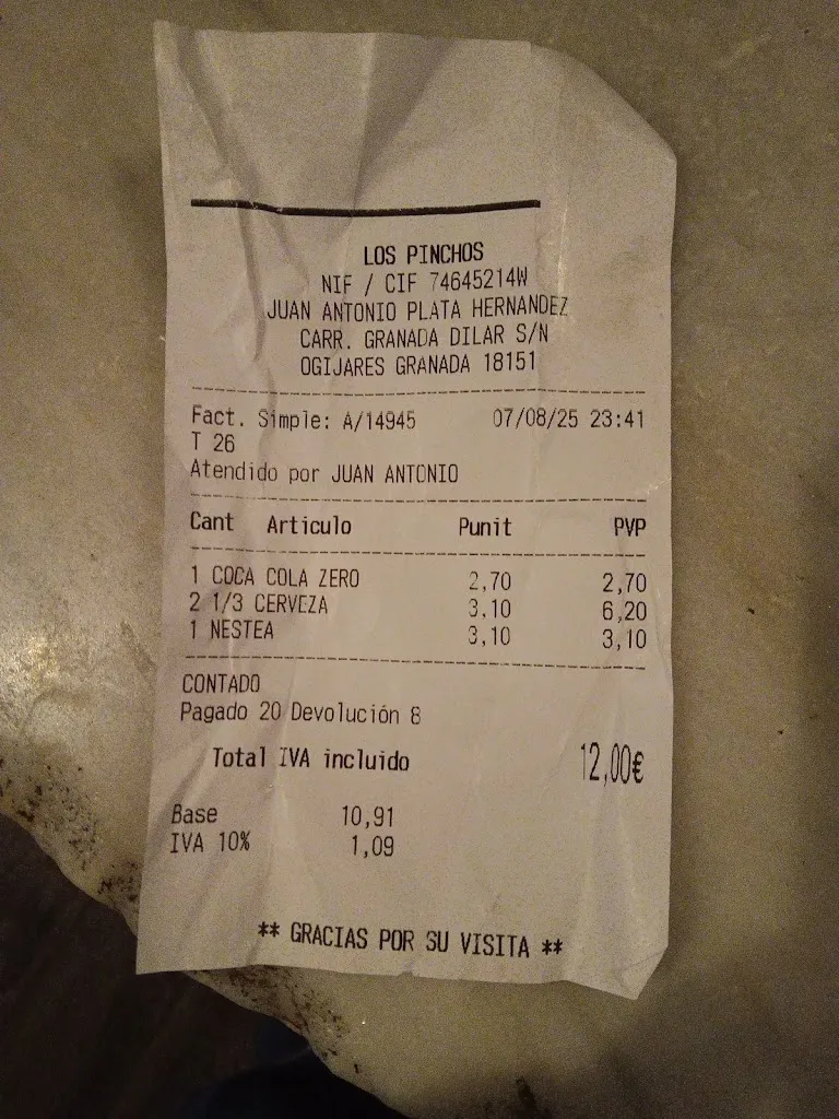 Carlos Jimenez villalba_Bar Los Pinchos_Ogíjares_review
