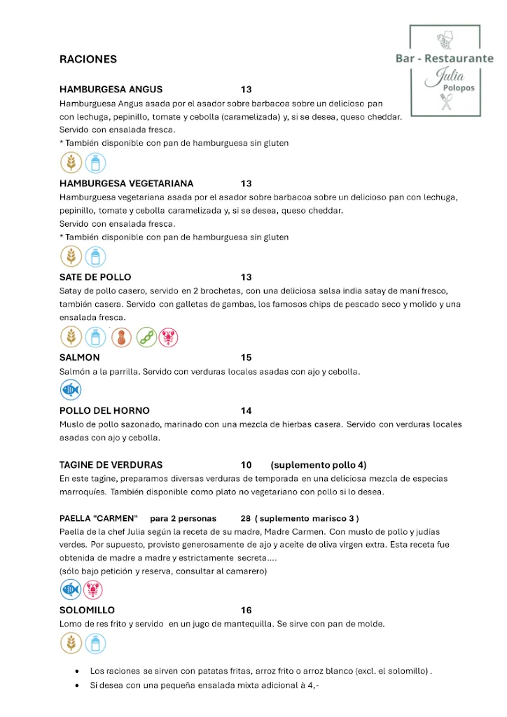 Menu_Bar - Restaurante Julia Polopos_Polopos_immagine_1