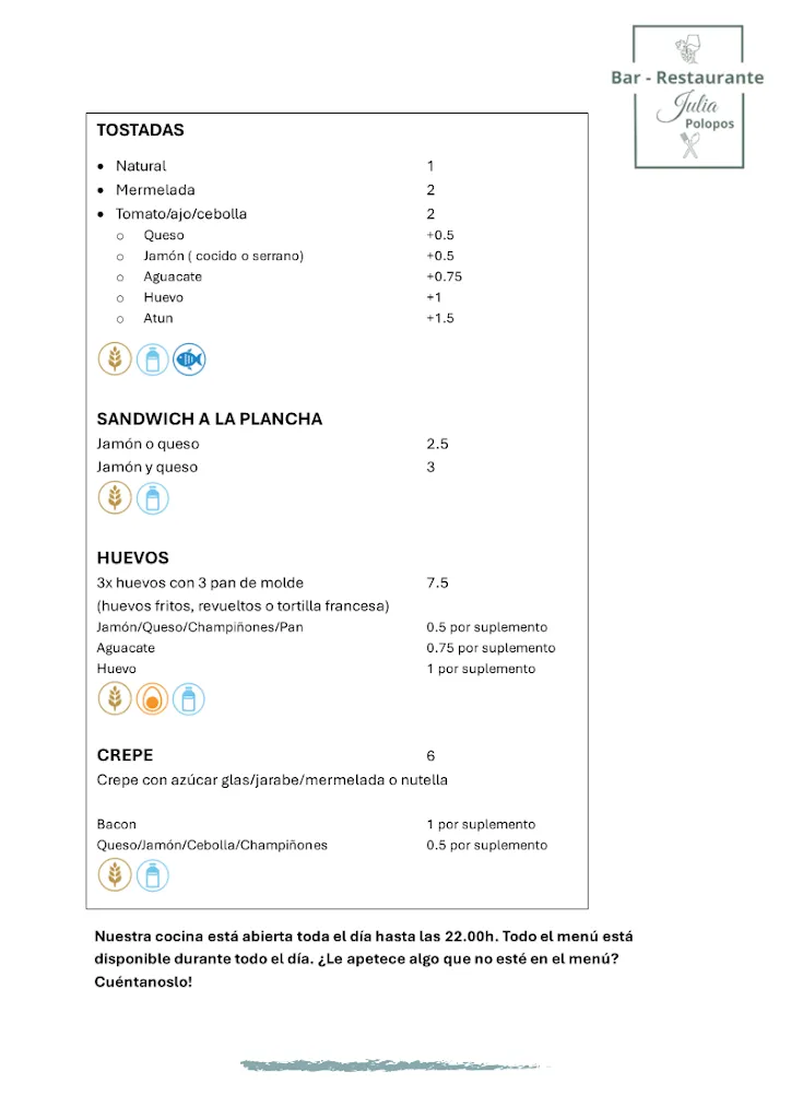 Menu_Bar - Restaurante Julia Polopos_Polopos_immagine_3