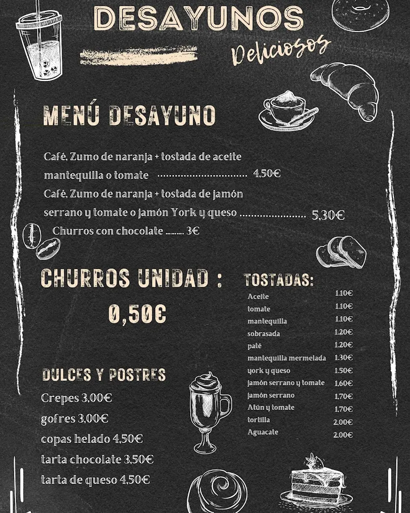 Menu_Cafe Bar Los Angeles_Quéntar_image_1