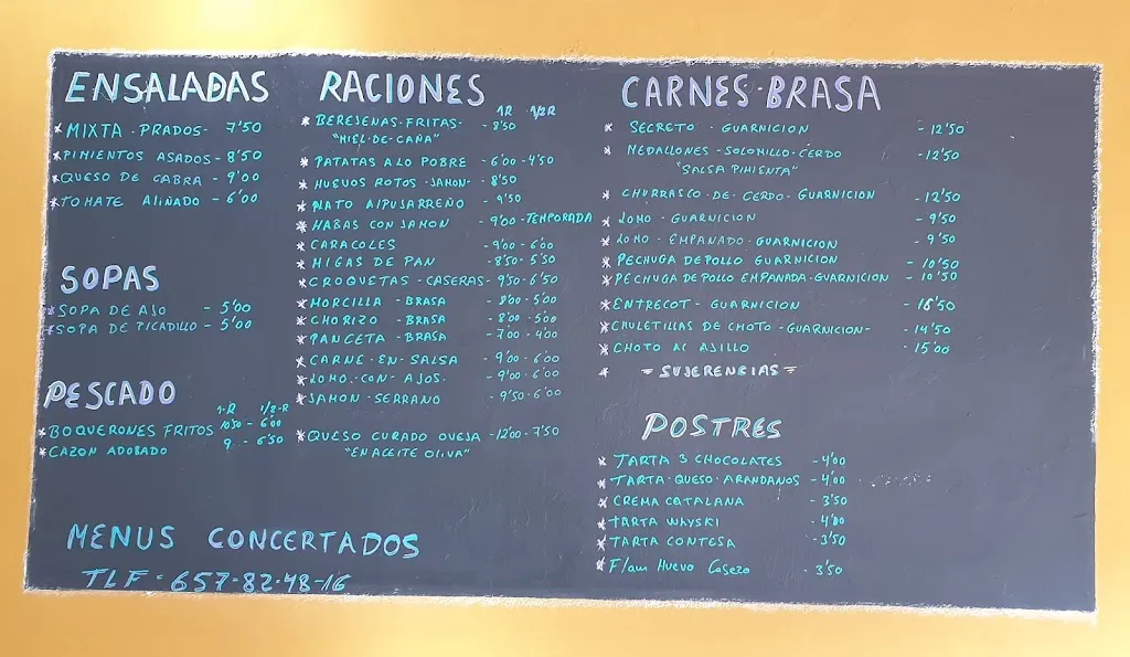 Menu_RESTAURANTE LOS PRADOS DE QUÉNTAR_Quéntar_immagine_2
