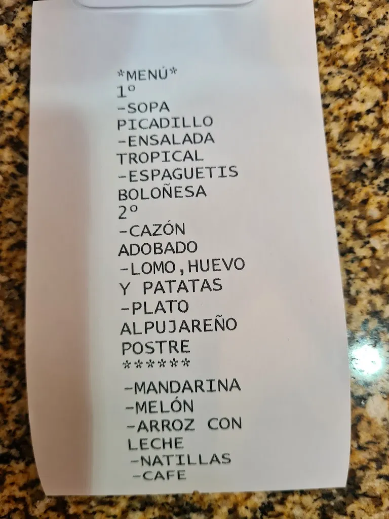 Menu_Bar Restaurante Mesón Parry_Pinos Puente_immagine_4