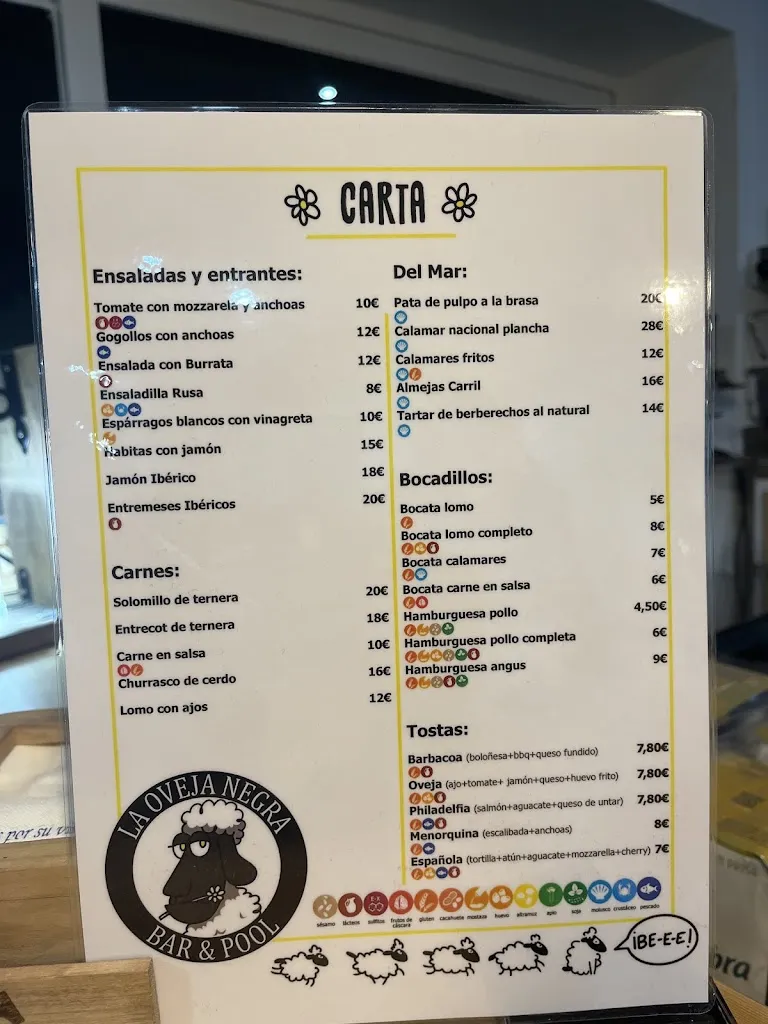 Menu_La Oveja Negra Bar & Pool_Pinos Puente_image_1