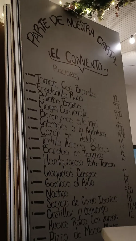 Menu_Cafetería El convento Puebla_Puebla de Don Fadrique_image_1