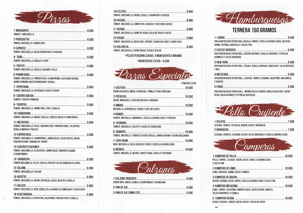 Menu_Pizzería Eclipse_Purullena_immagine_1