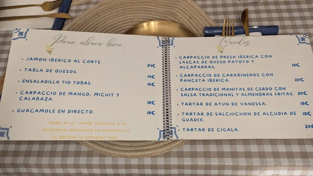 Menu_Mesón Rural Tio Tobas_Valle del Zalabí_immagine_1