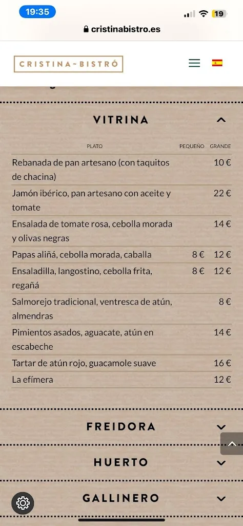 Menu_Cristina Bistró_Santa Cruz del Comercio_image_1