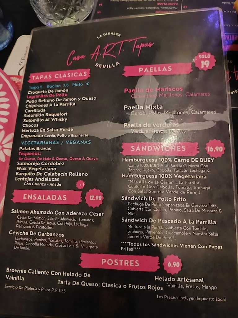 Menu_CASA A.R.T TAPAS_Santa Cruz del Comercio_image_2