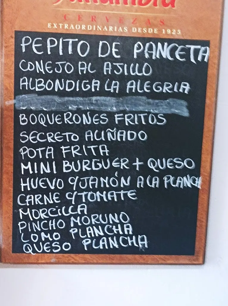 Menu_Bar Restaurante la Alegria_Ugíjar_image_1