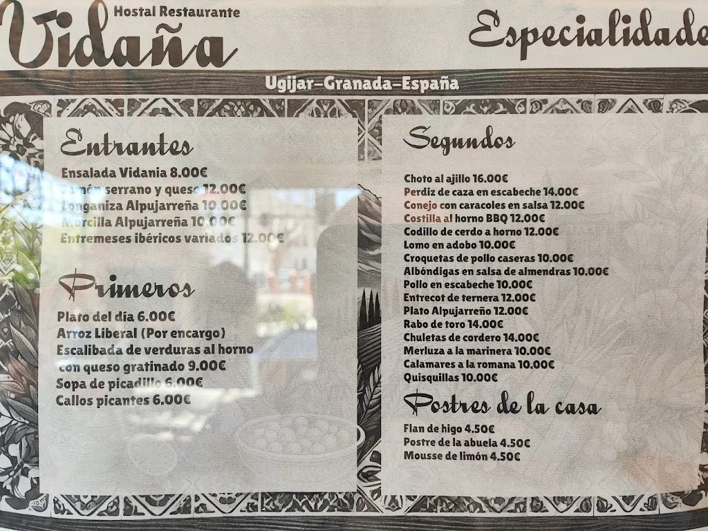 Menu_Hostal y Restaurante Vidaña._Ugíjar_image_3