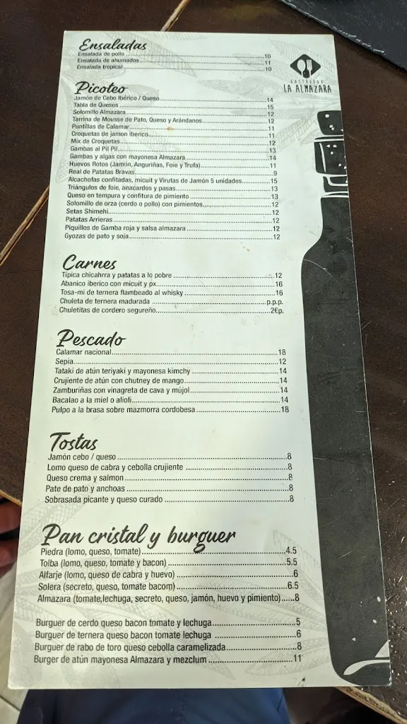 Menu_La Almazara gastronomia_Zújar_image_1