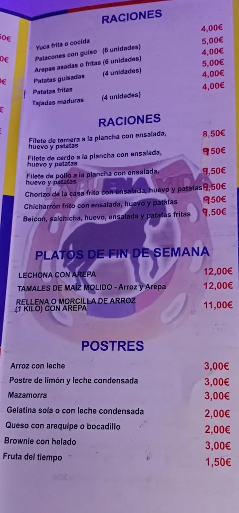 Menu_Bar Restaurante La Buena Vida_Abánades_image_4