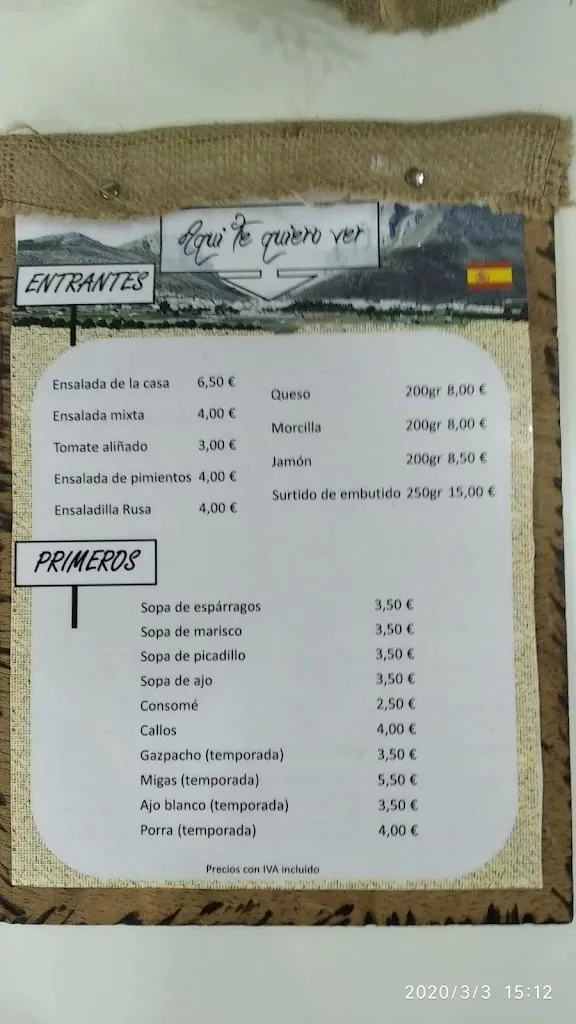 Menu_Bar Pension Aquí Te Quiero Ver._Zafarraya_image_2