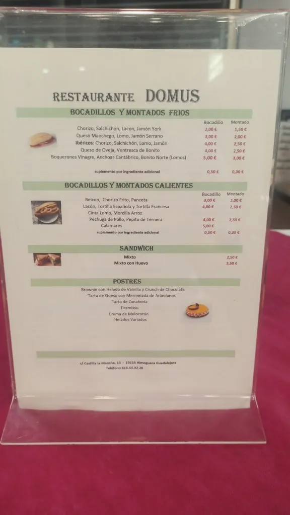 Menu_Bar Restaurante 