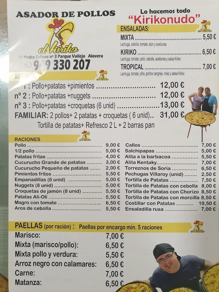 Menu_Asador de Pollos Tio Kiriko_Alovera_immagine_1