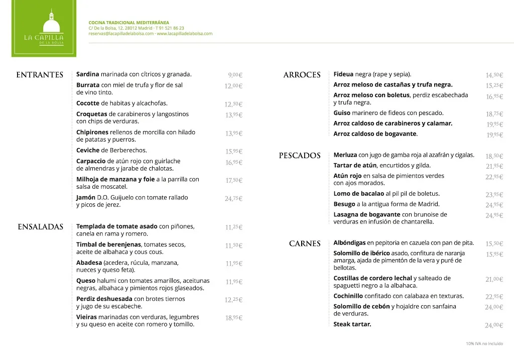 Menu_La Capilla De La Bolsa_Capela A_immagine_1