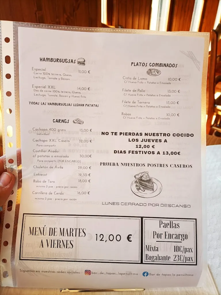 Menu_Bar de tapas la penúltima_Armuña de Tajuña_image_1