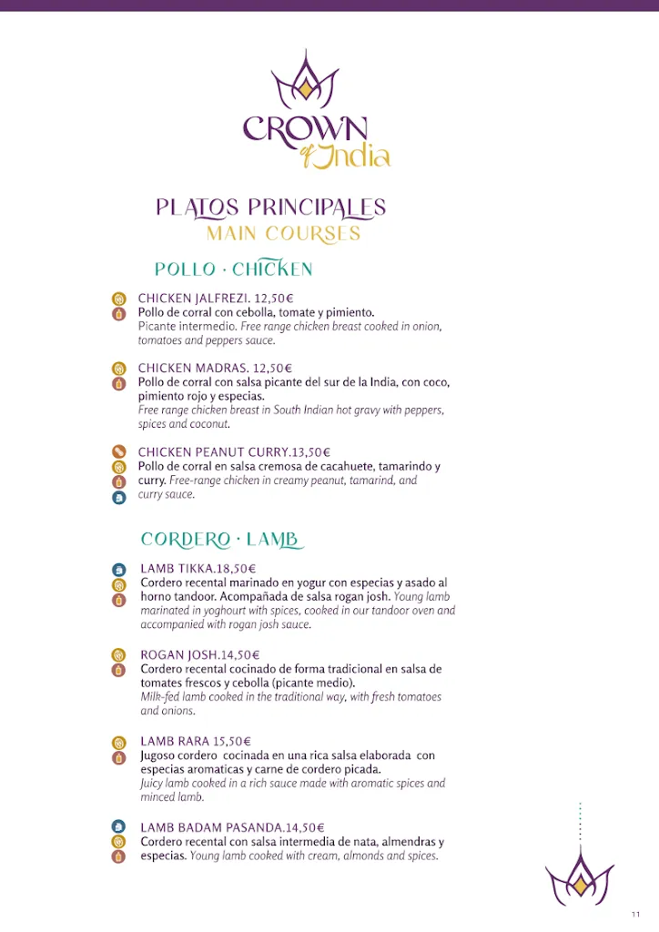 Menu_Indian Restaurant in Altea. CROWN OF INDIA._Altea_image_3