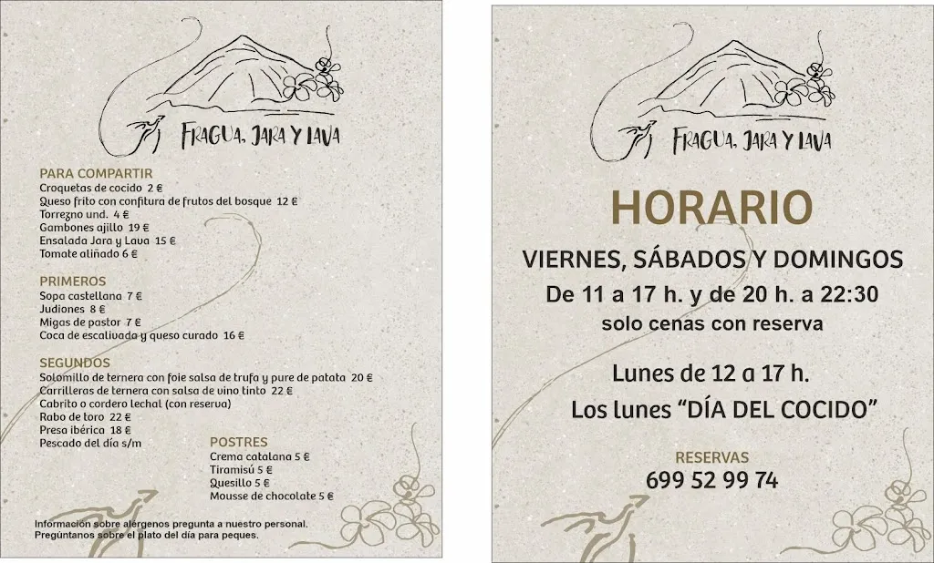 Menu_La Fragua Jara y Lava_Campillo de Ranas_image_1