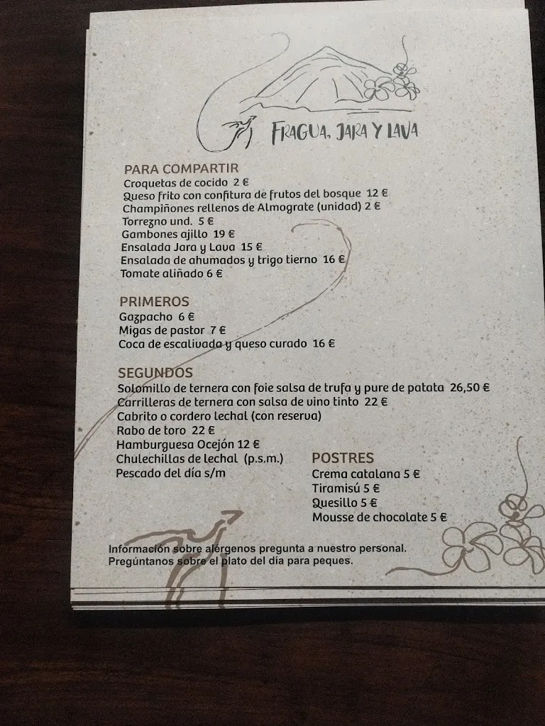 Menu_La Fragua Jara y Lava_Campillo de Ranas_image_4