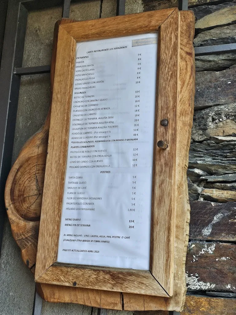 Menu_Bar-Restaurante “Los Manzanos”_Campillo de Ranas_image_2