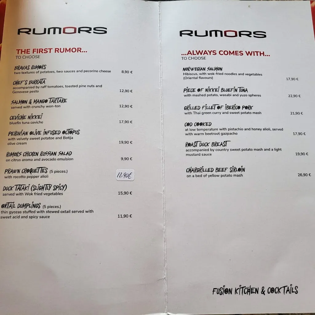 Menu_Rumors Altea_Altea_immagine_2