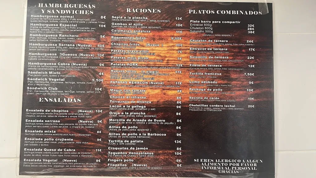 Menu_Bar La Plaza_Cantalojas_image_1