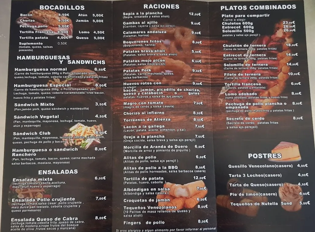 Menu_Bar La Plaza_Cantalojas_image_4