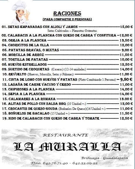 Menu_Restaurante La Muralla de Brihuega_Brihuega_image_1