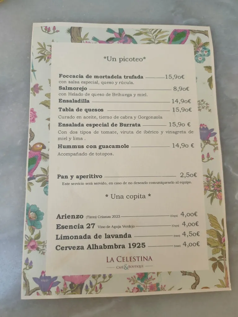 Menu_La Celestina Café & Boutique_Brihuega_image_2