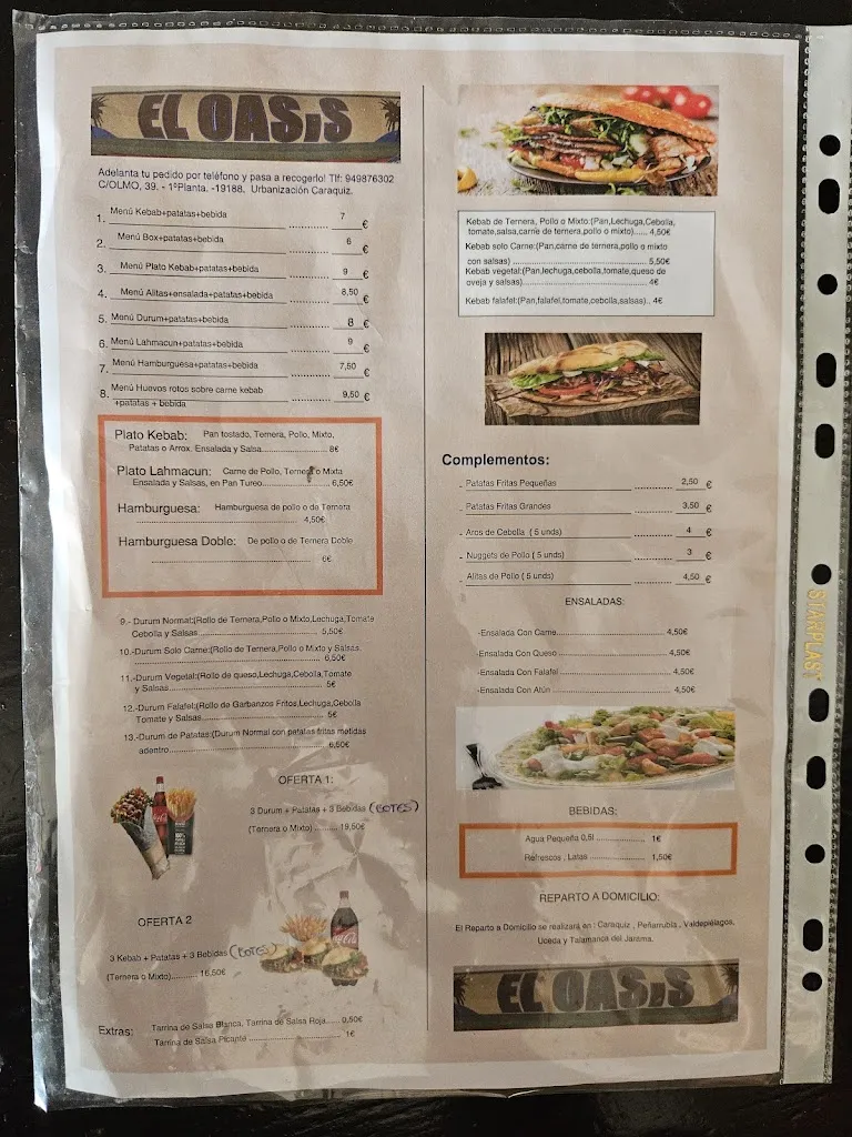 Menu_El Oasis_Casa de Uceda_image_1