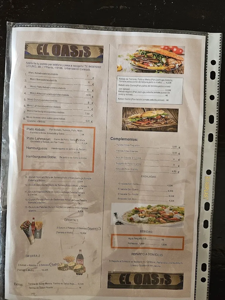 El Oasis restaurant in Casa de Uceda