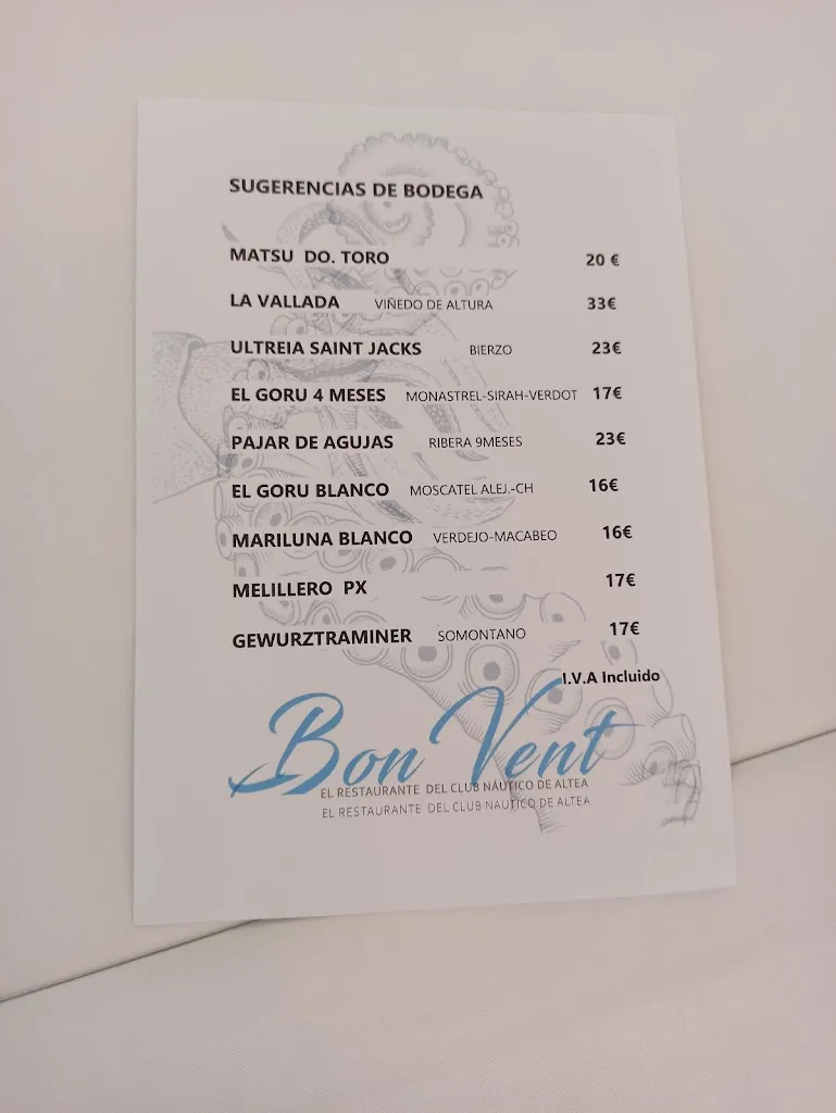 Menu_Bon Vent. Restaurante Club Náutico de Altea_Altea_image_3