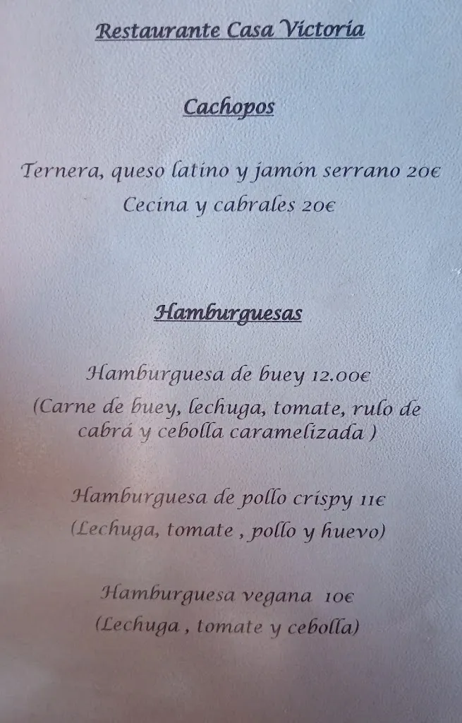 Menu_Restaurante casa victoria_Cabanillas del Campo_immagine_2