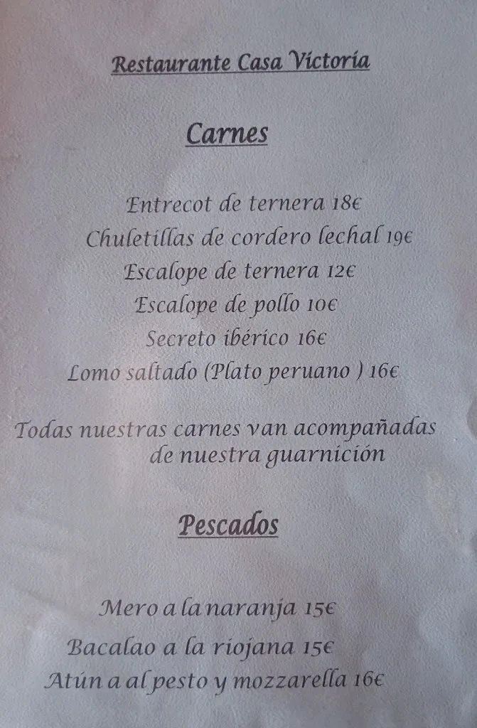 Menu_Restaurante casa victoria_Cabanillas del Campo_immagine_3
