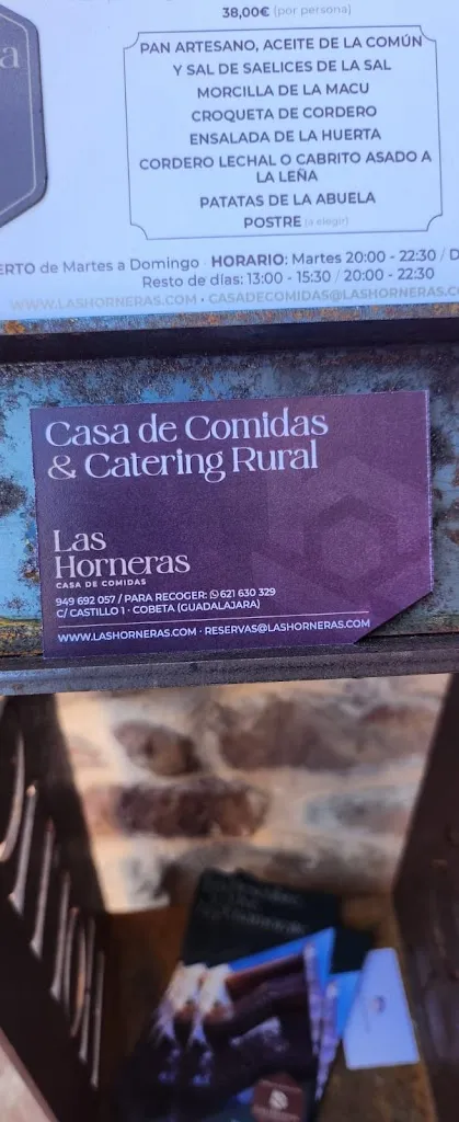 Menu_Casa De Comidas Las Horneras De Cobeta_Castilnuevo_image_3