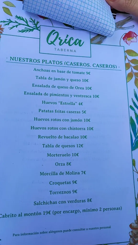 Menu_Qrica Taberna_Castilnuevo_image_2