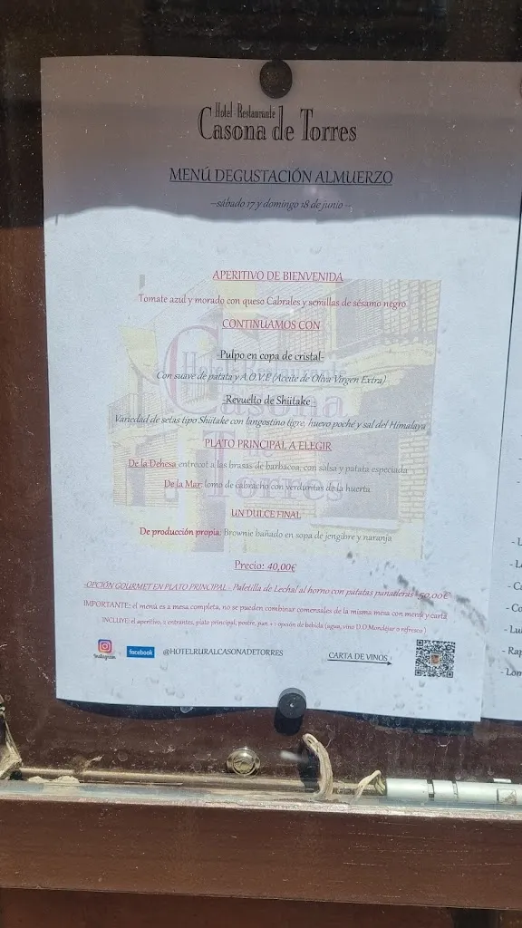 Menu_Restaurante @ Hotel Casona de Torres_Cendejas de la Torre_image_4