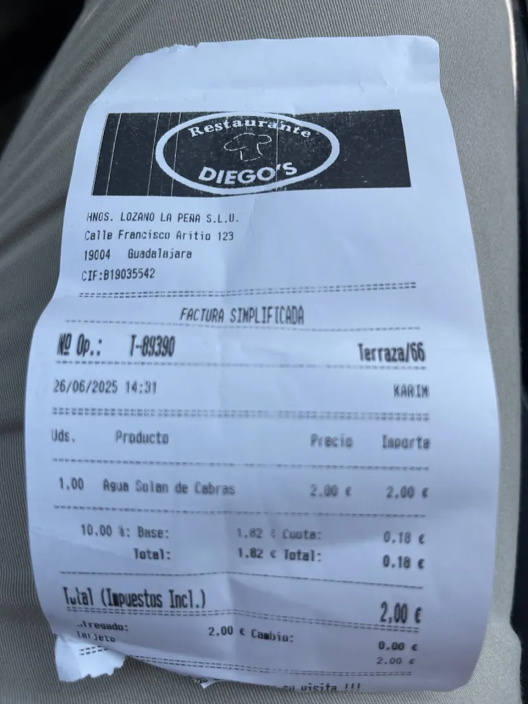 Diego Gonzalez_Restaurante Diegos_Cendejas de la Torre_review