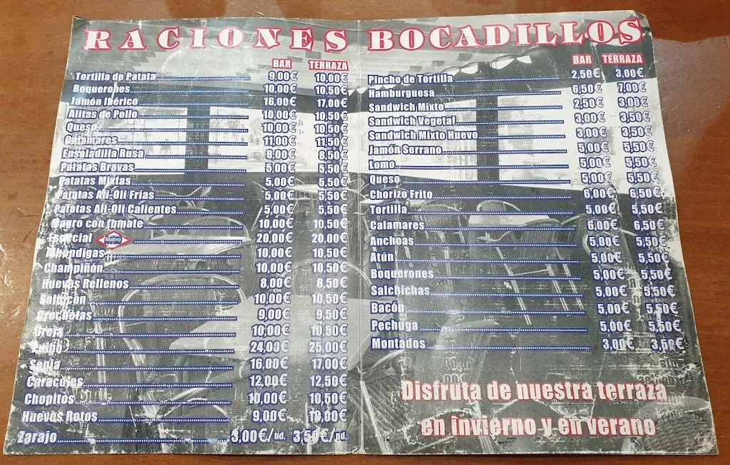 Menu_Bar El Metro_Azuqueca de Henares_image_1