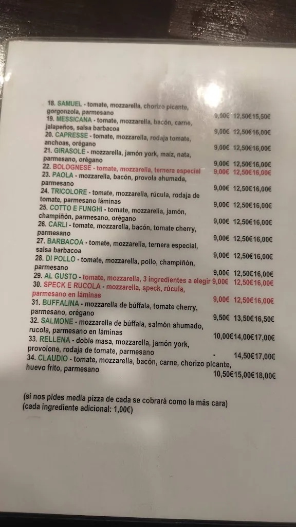 Menu_Sapori e Delizie Di Claudio_Azuqueca de Henares_image_2