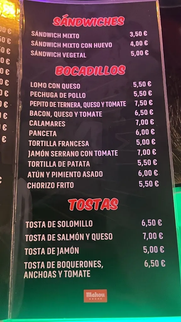 Menu_Bar La Escapada_Azuqueca de Henares_image_4