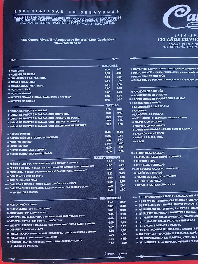 Menu_Cafetería Calleja_Azuqueca de Henares_immagine_2