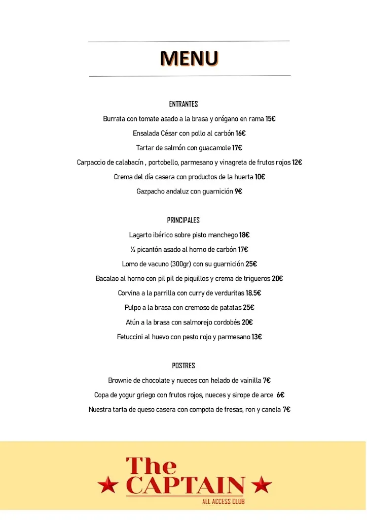 Menu_Restaurante The Captain_Capela A_immagine_1