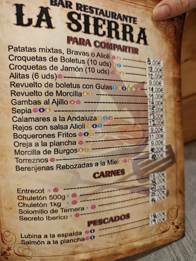 Menu_Bar Restaurante La Sierra_Condemios de Abajo_image_1