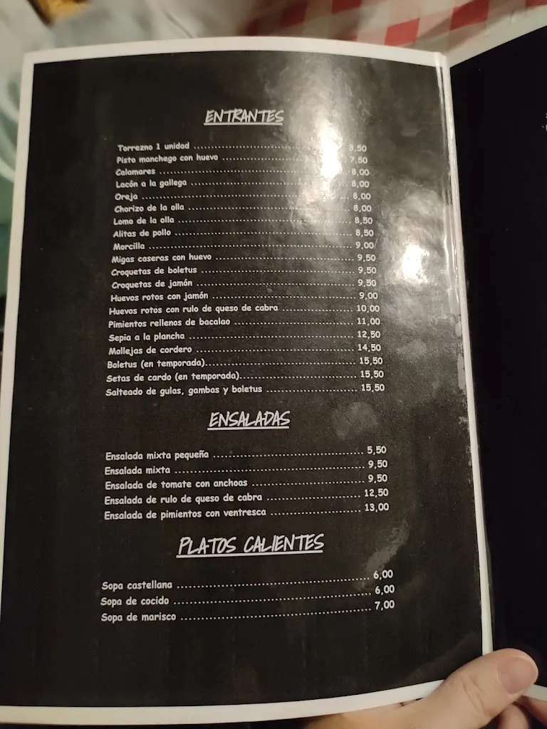 Menu_Bar Restaurante La Sierra_Condemios de Abajo_image_2