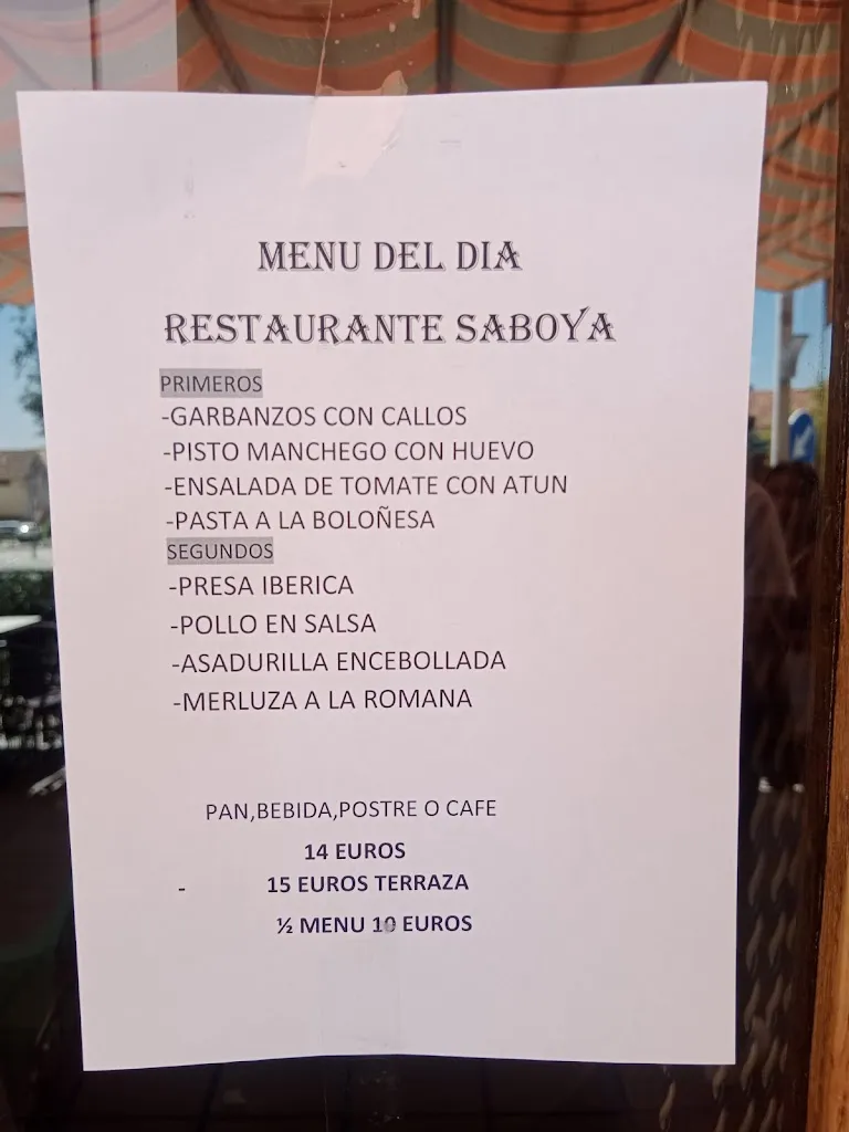 Menu_BAR RESTAURANTE SABOYA._Cogolludo_image_1