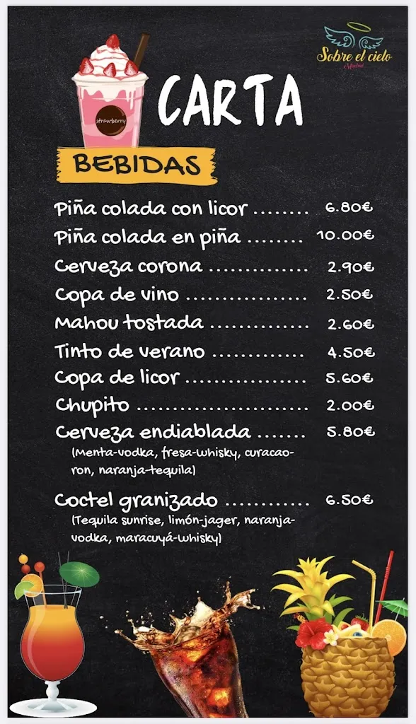 Menu_Sobre el Cielo, Restaurante latino en Madrid_Escamilla_image_1