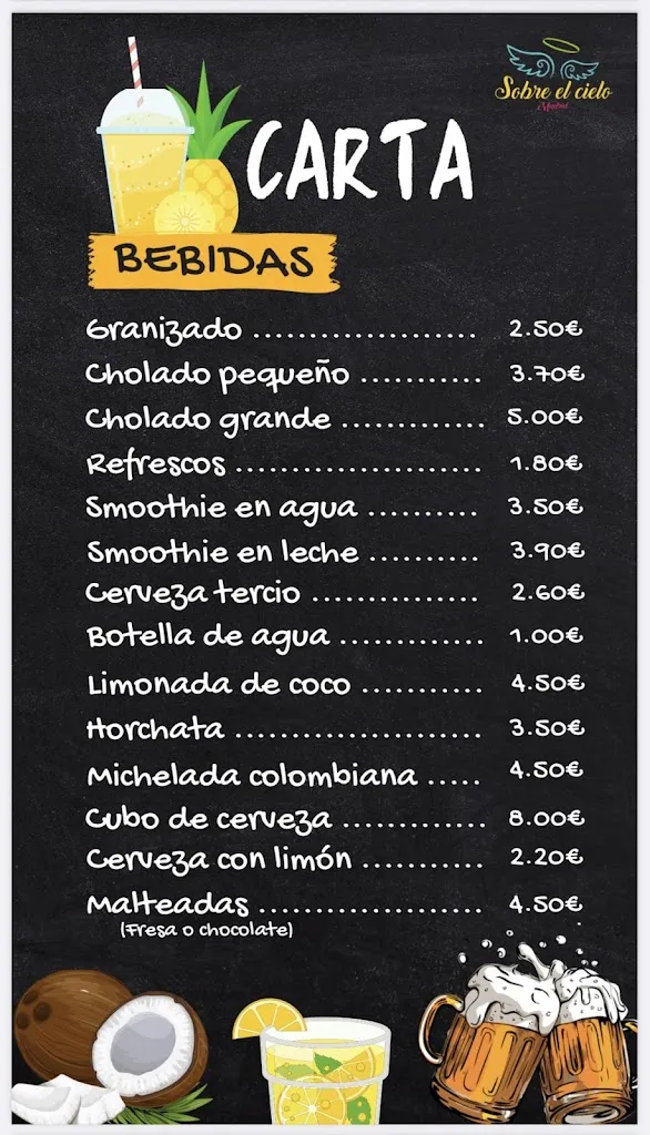 Menu_Sobre el Cielo, Restaurante latino en Madrid_Escamilla_image_2