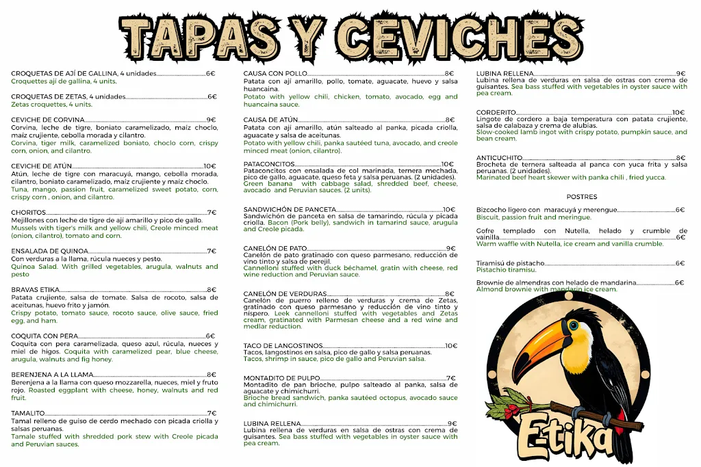 Menu_Restaurante E-Tika Tapas y ceviches._Altea_image_1